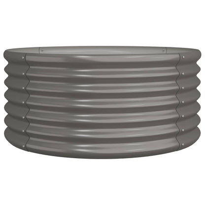 vidaXL Pflanzkübel Verzinkter Stahl 80x80x36 cm Grau