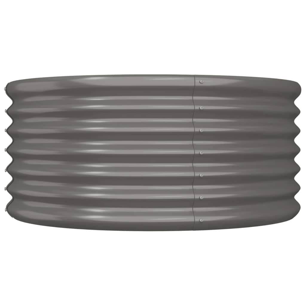 vidaXL Pflanzkübel Verzinkter Stahl 80x80x36 cm Grau