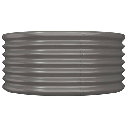 vidaXL Pflanzkübel Verzinkter Stahl 80x80x36 cm Grau