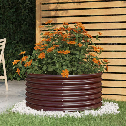 vidaXL Pflanzkübel Verzinkter Stahl 80x80x36 cm Braun