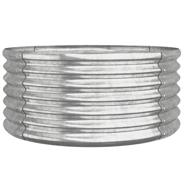 vidaXL Pflanzkübel Verzinkter Stahl 80x80x36 cm Silber