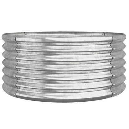 vidaXL Pflanzkübel Verzinkter Stahl 80x80x36 cm Silber