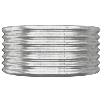 vidaXL Pflanzkübel Verzinkter Stahl 80x80x36 cm Silber
