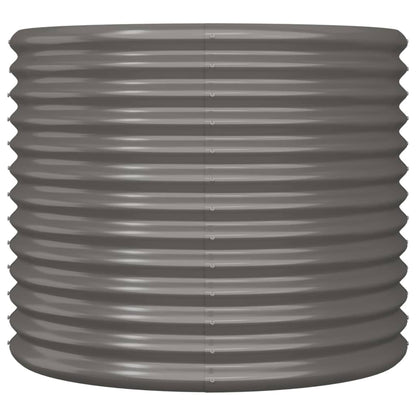 vidaXL Pflanzkübel Verzinkter Stahl 80x80x68 cm Grau