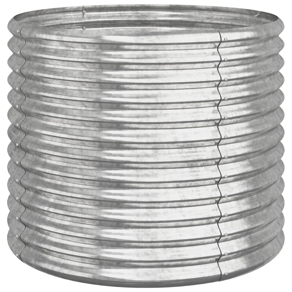 vidaXL Pflanzkübel Verzinkter Stahl 80x80x68 cm Silber