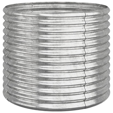 vidaXL Pflanzkübel Verzinkter Stahl 80x80x68 cm Silber