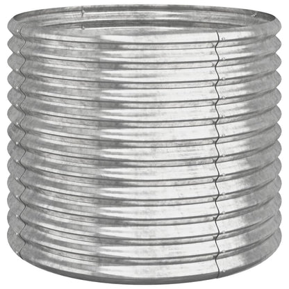 vidaXL Pflanzkübel Verzinkter Stahl 80x80x68 cm Silber