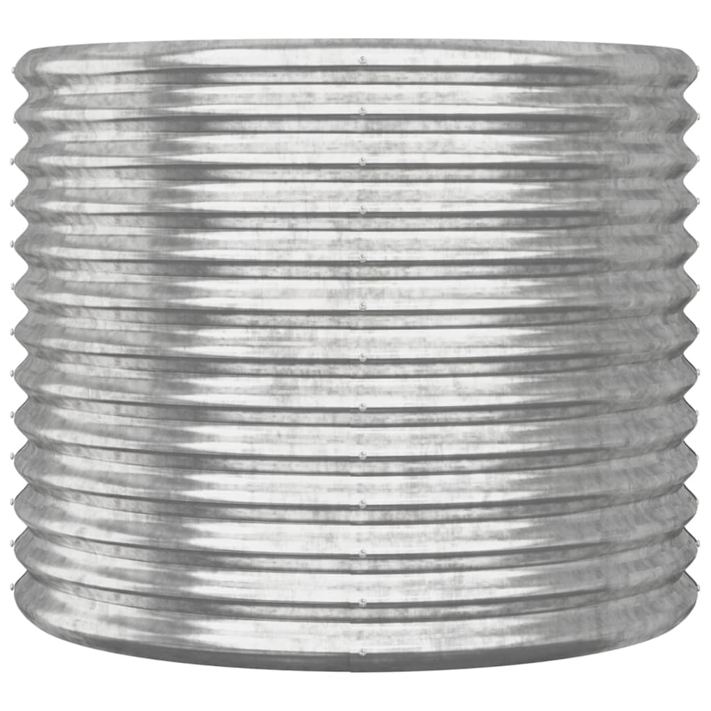 vidaXL Pflanzkübel Verzinkter Stahl 80x80x68 cm Silber