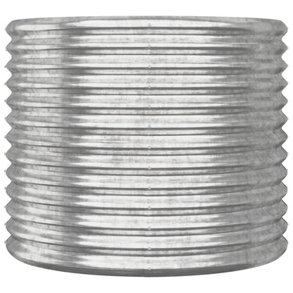vidaXL Pflanzkübel Verzinkter Stahl 80x80x68 cm Silber