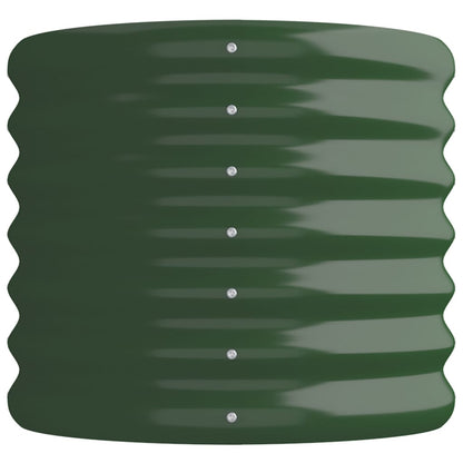 vidaXL Carré potager en acier galvanisé 114x40x36 cm vert