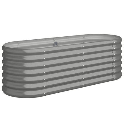 vidaXL Carré potager en acier galvanisé 114x40x36 cm Gris