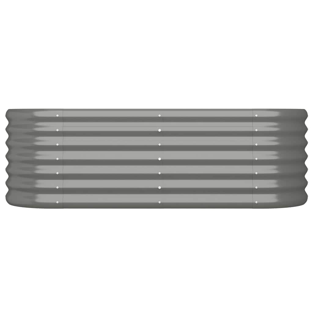vidaXL Carré potager en acier galvanisé 114x40x36 cm Gris