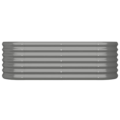 vidaXL Carré potager en acier galvanisé 114x40x36 cm Gris