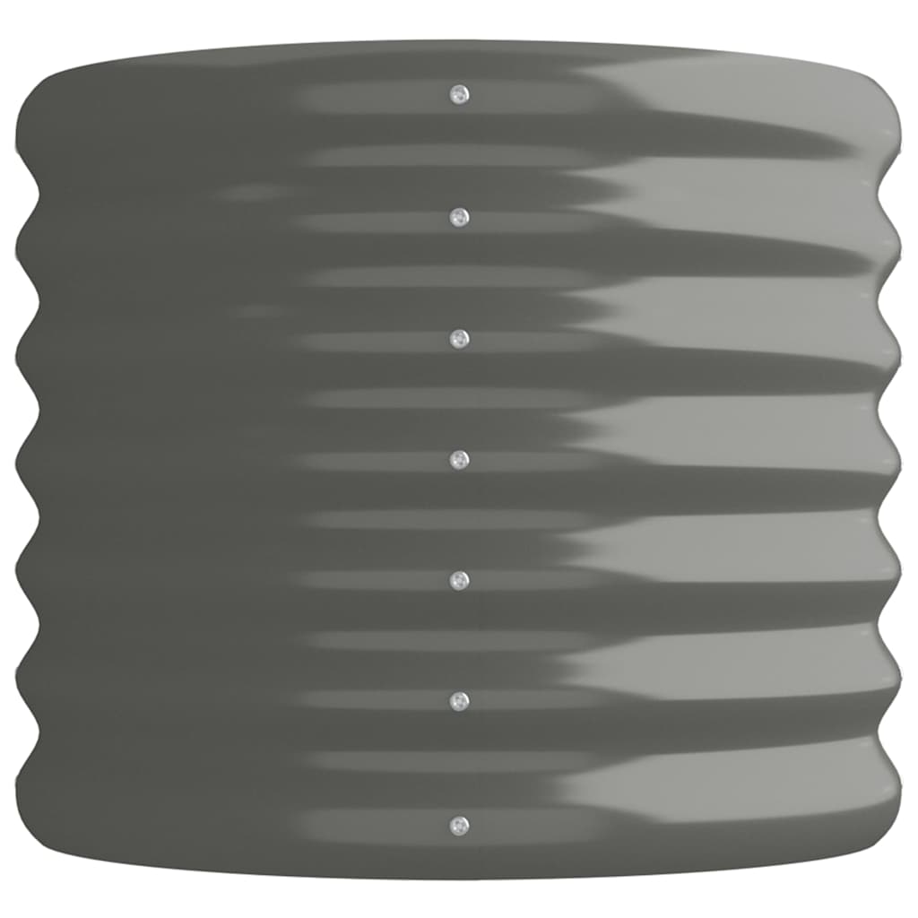 vidaXL Carré potager en acier galvanisé 114x40x36 cm Gris