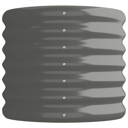 vidaXL Carré potager en acier galvanisé 114x40x36 cm Gris