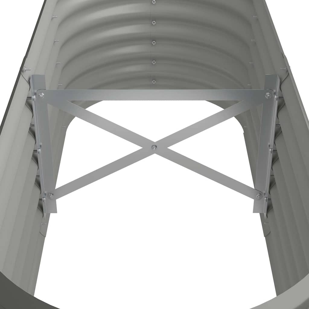 vidaXL Carré potager en acier galvanisé 114x40x36 cm Gris