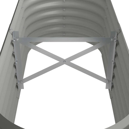 vidaXL Carré potager en acier galvanisé 114x40x36 cm Gris