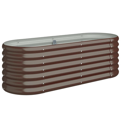 vidaXL Carré potager en acier galvanisé 114x40x36 cm Marron