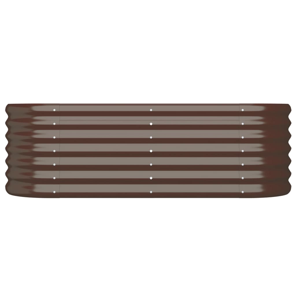 vidaXL Carré potager en acier galvanisé 114x40x36 cm Marron