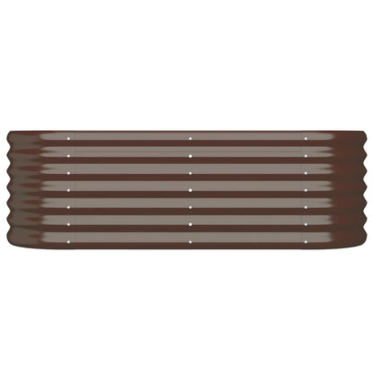 vidaXL Carré potager en acier galvanisé 114x40x36 cm Marron