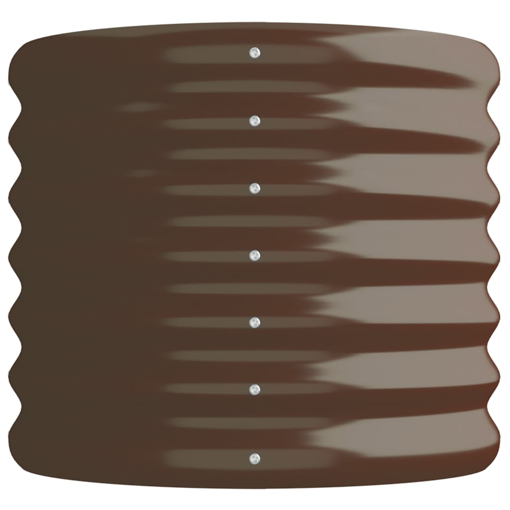 vidaXL Carré potager en acier galvanisé 114x40x36 cm Marron