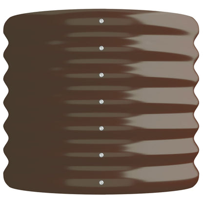 vidaXL Carré potager en acier galvanisé 114x40x36 cm Marron