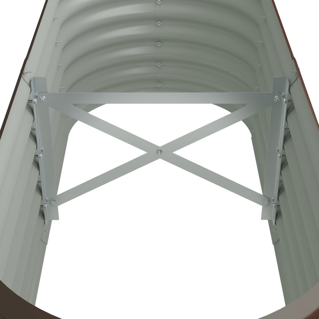 vidaXL Carré potager en acier galvanisé 114x40x36 cm Marron
