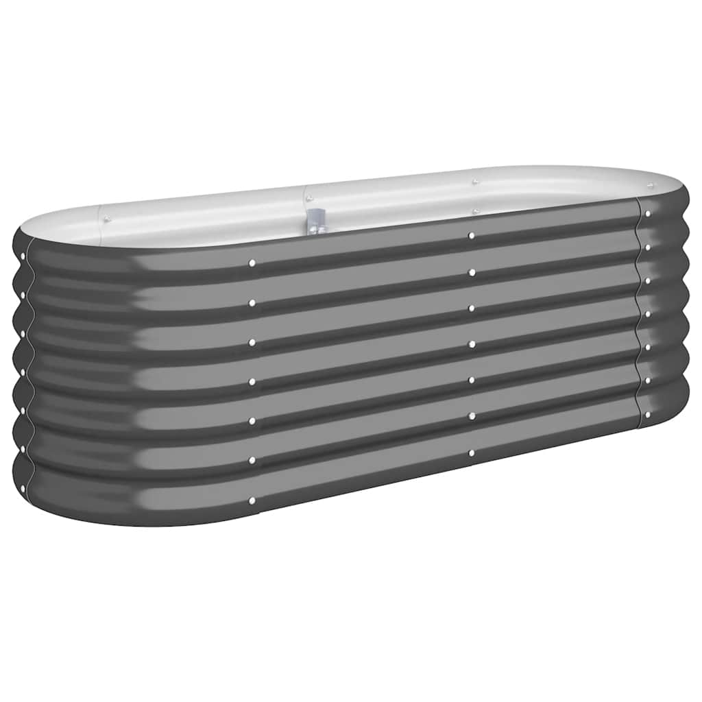 vidaXL Carré potager en acier galvanisé 114x40x36 cm anthracite