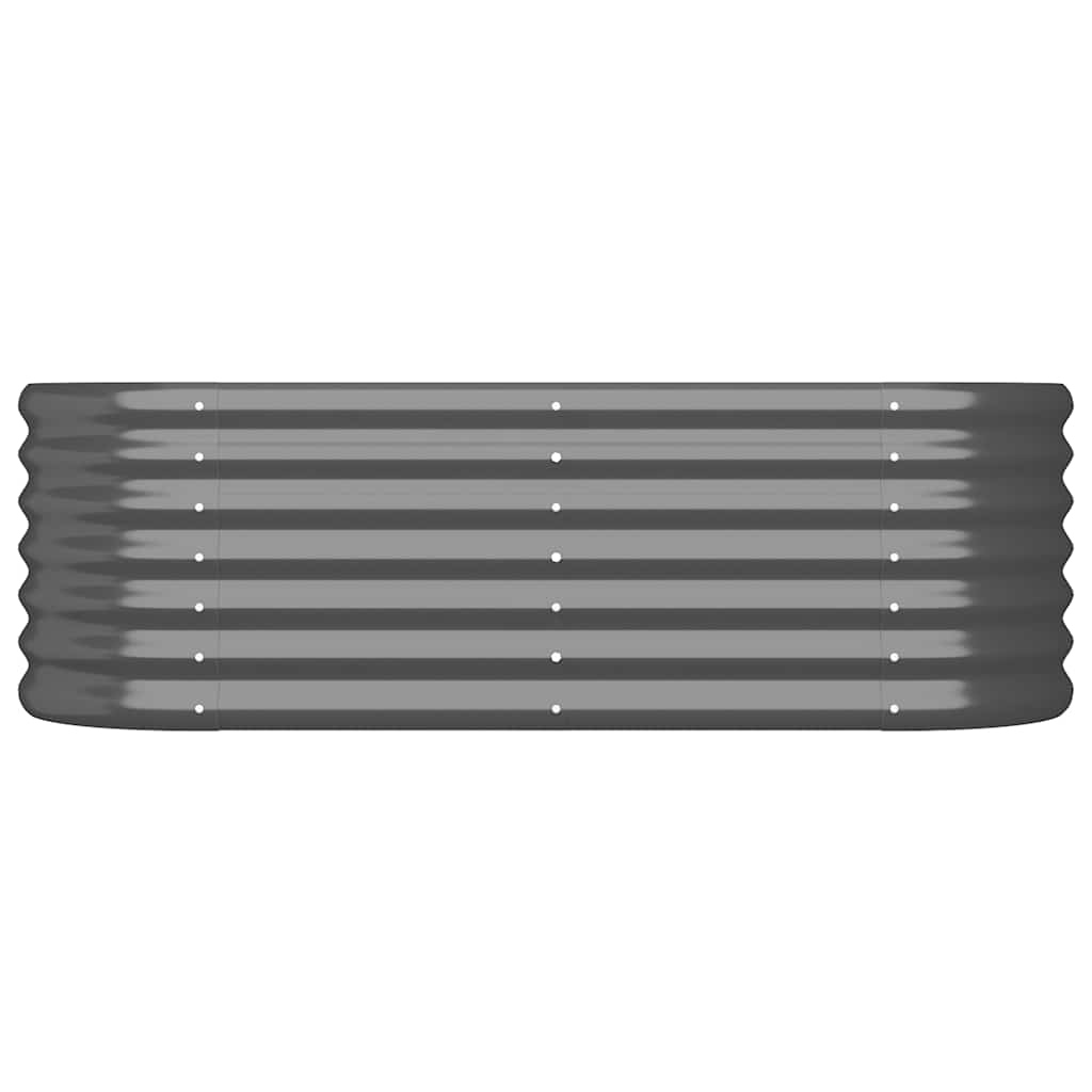 vidaXL Carré potager en acier galvanisé 114x40x36 cm anthracite