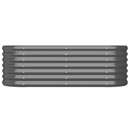 vidaXL Carré potager en acier galvanisé 114x40x36 cm anthracite