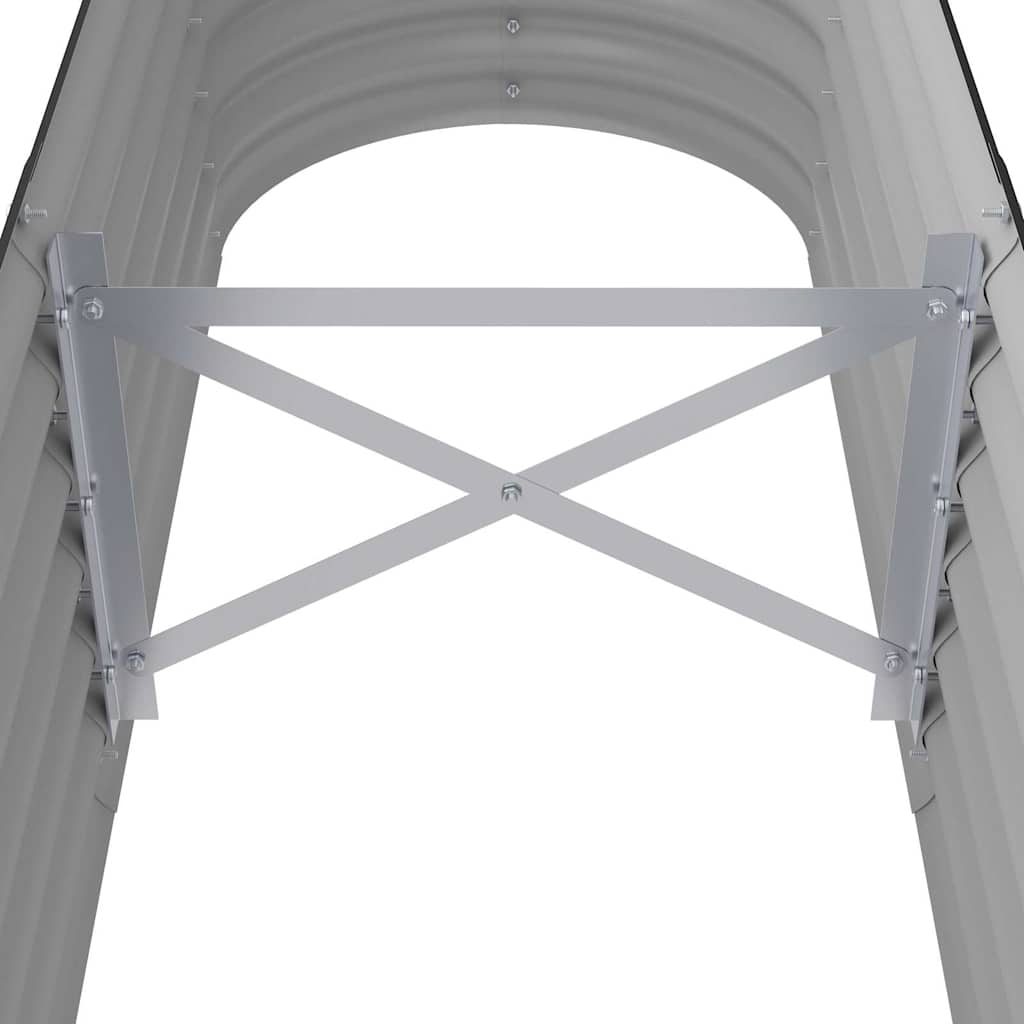 vidaXL Carré potager en acier galvanisé 114x40x36 cm anthracite