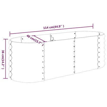 vidaXL Carré potager en acier galvanisé 114x40x36 cm anthracite