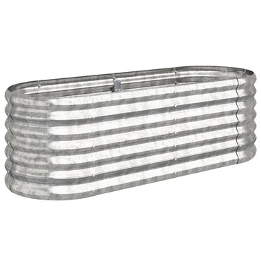 vidaXL Carré potager en acier galvanisé 114x40x36 cm Argenté