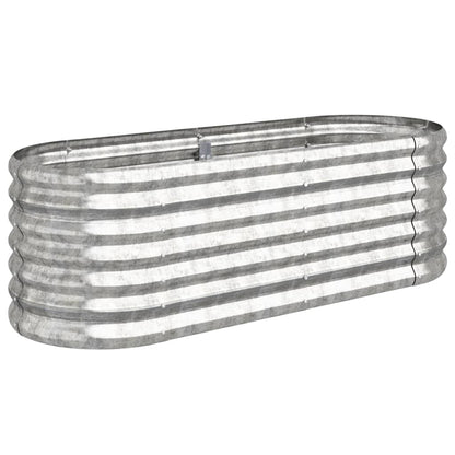 vidaXL Carré potager en acier galvanisé 114x40x36 cm Argenté