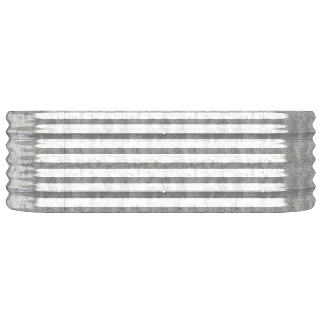 vidaXL Carré potager en acier galvanisé 114x40x36 cm Argenté