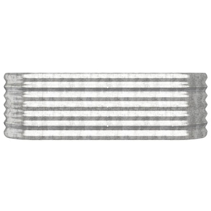 vidaXL Carré potager en acier galvanisé 114x40x36 cm Argenté