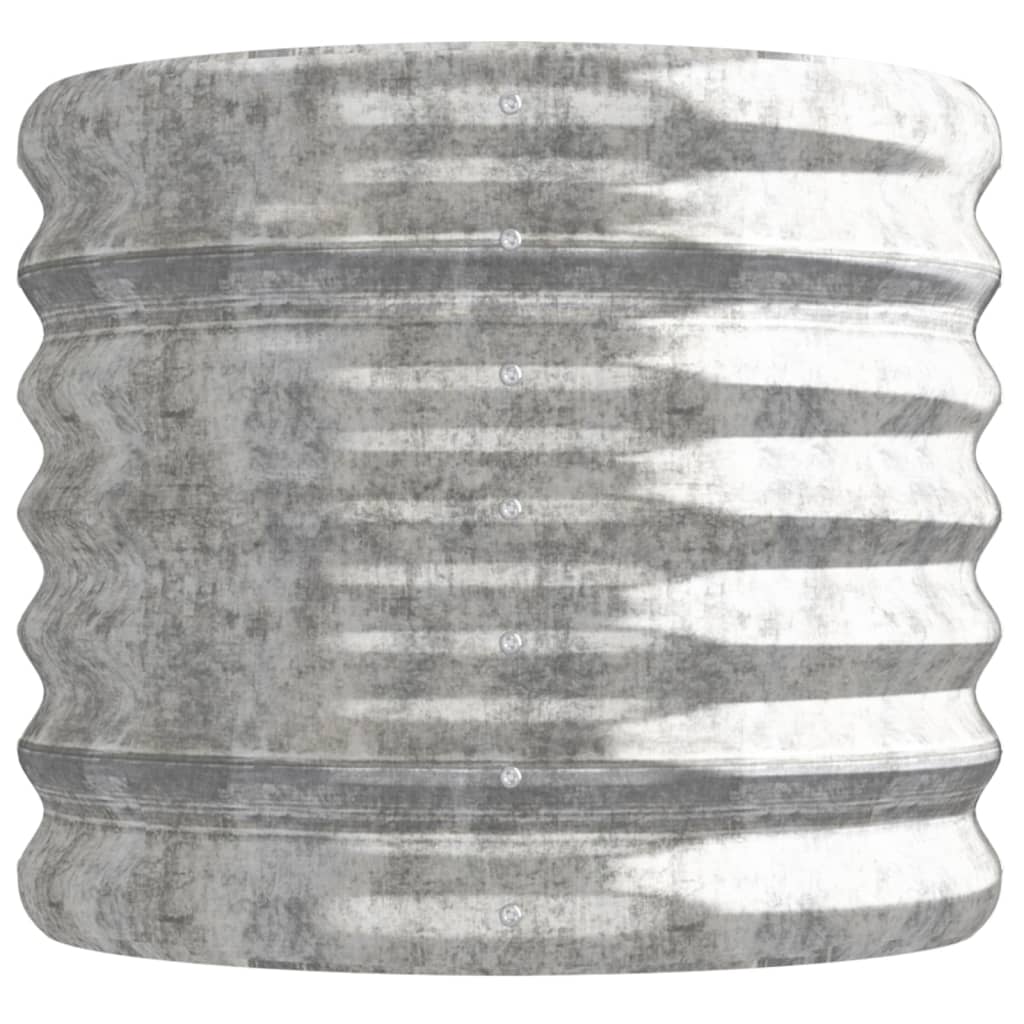vidaXL Carré potager en acier galvanisé 114x40x36 cm Argenté