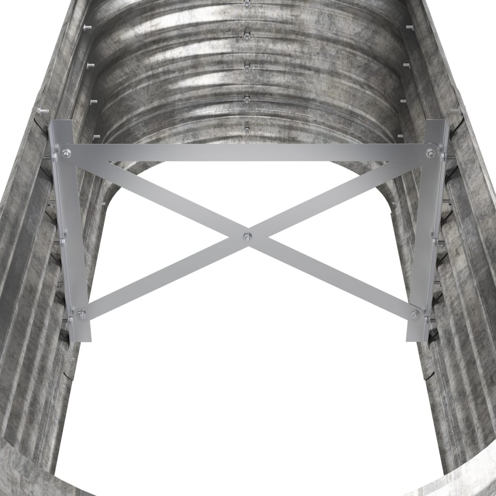vidaXL Carré potager en acier galvanisé 114x40x36 cm Argenté