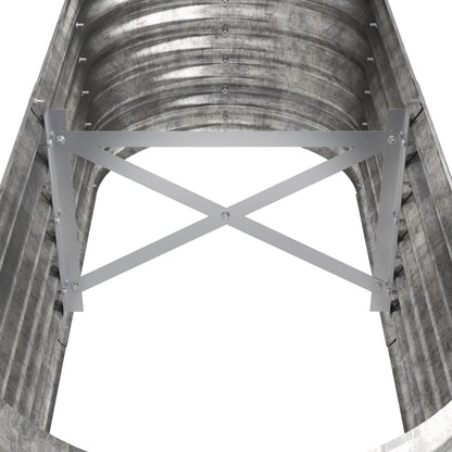 vidaXL Carré potager en acier galvanisé 114x40x36 cm Argenté