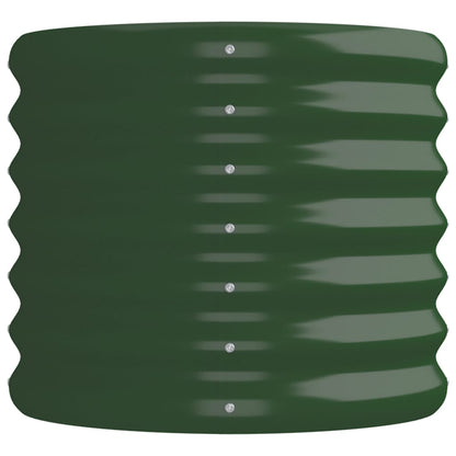 vidaXL Carré potager en acier galvanisé 152 x 40 x 36 cm Vert