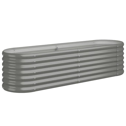 vidaXL Carré potager en acier galvanisé 152x40x36 cm Gris