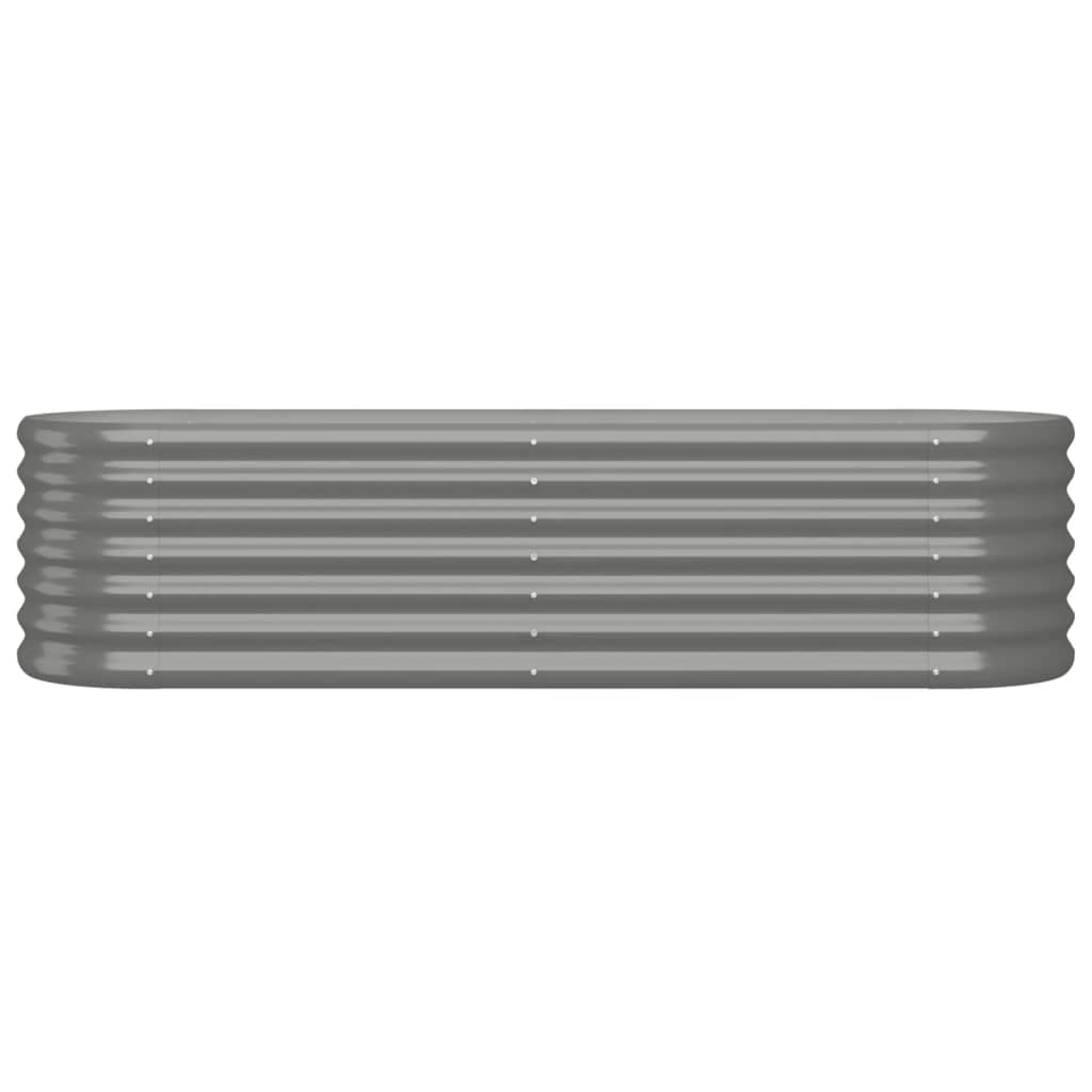 vidaXL Carré potager en acier galvanisé 152x40x36 cm Gris