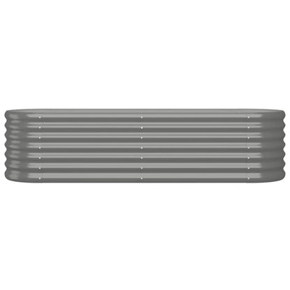 vidaXL Carré potager en acier galvanisé 152x40x36 cm Gris