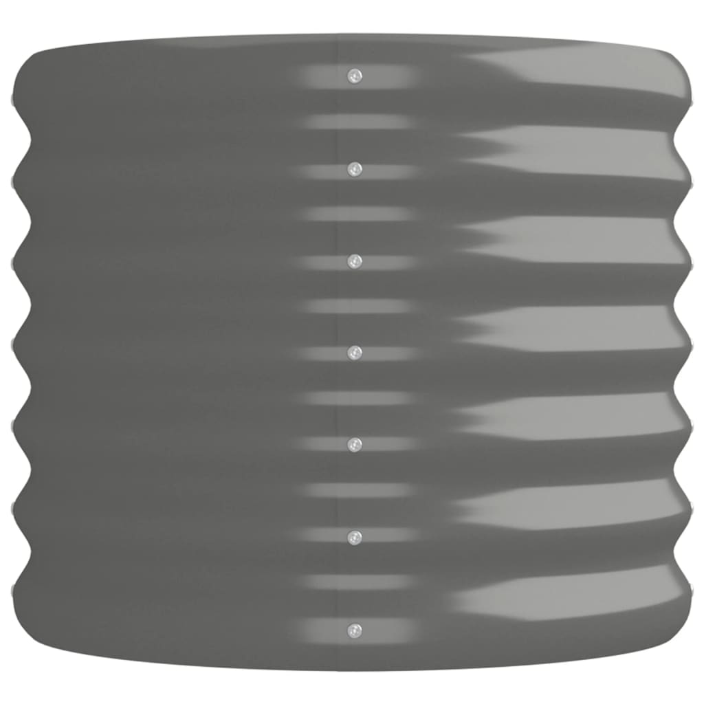 vidaXL Carré potager en acier galvanisé 152x40x36 cm Gris