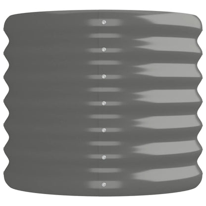 vidaXL Carré potager en acier galvanisé 152x40x36 cm Gris