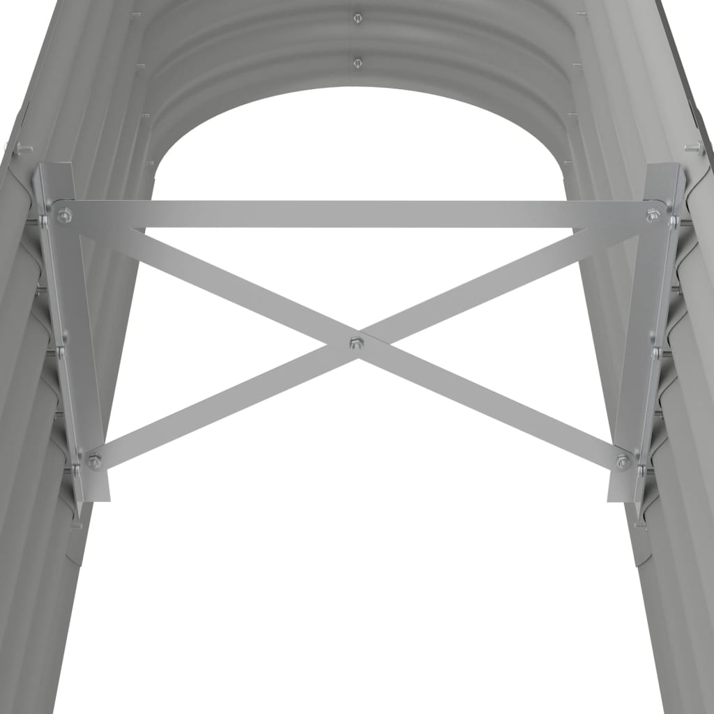 vidaXL Carré potager en acier galvanisé 152x40x36 cm Gris