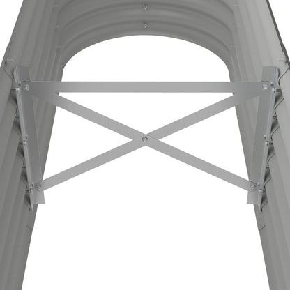 vidaXL Carré potager en acier galvanisé 152x40x36 cm Gris