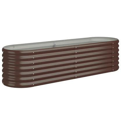 vidaXL Jardinière surélevée en acier galvanisé 152x40x36 cm marron