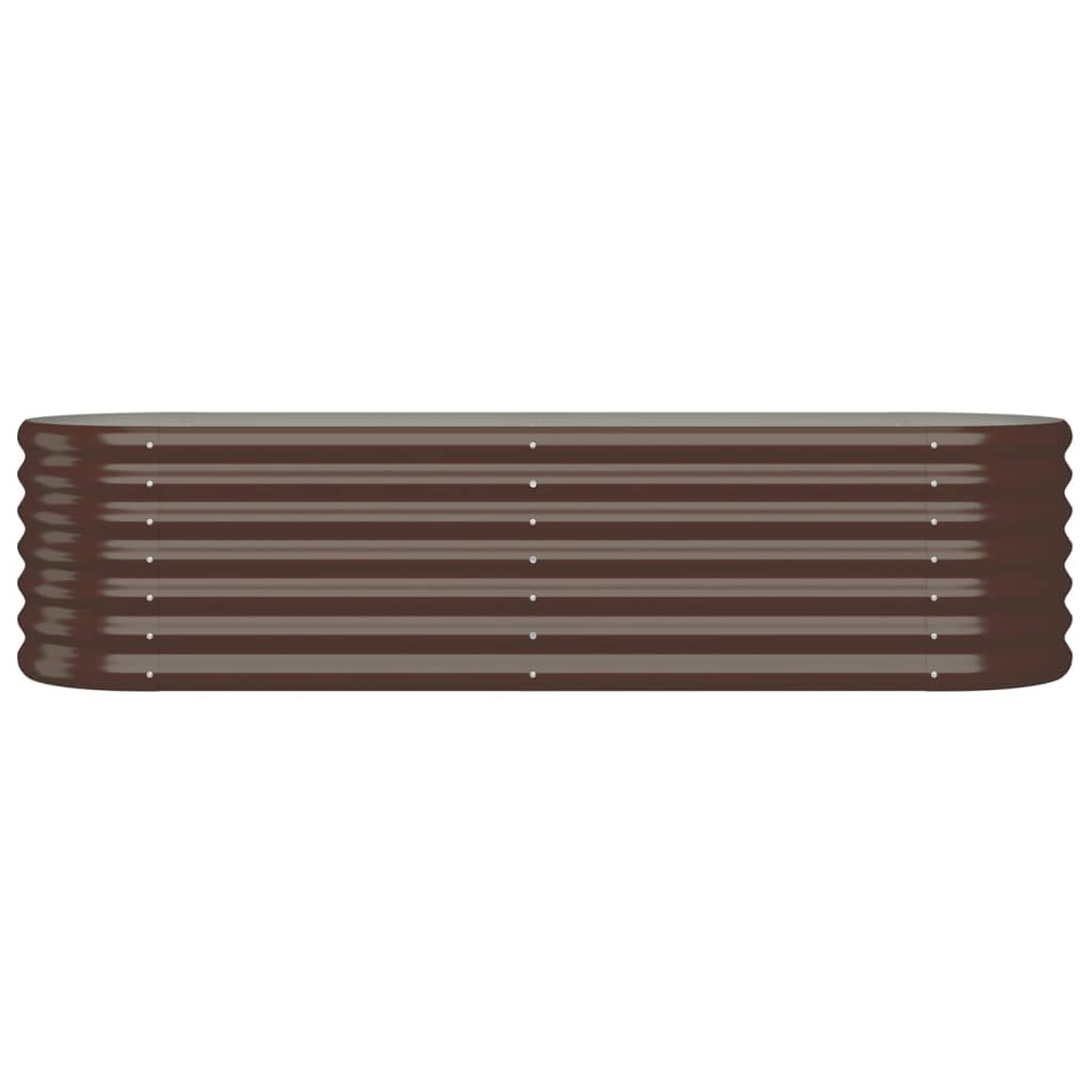 vidaXL Jardinière surélevée en acier galvanisé 152x40x36 cm marron