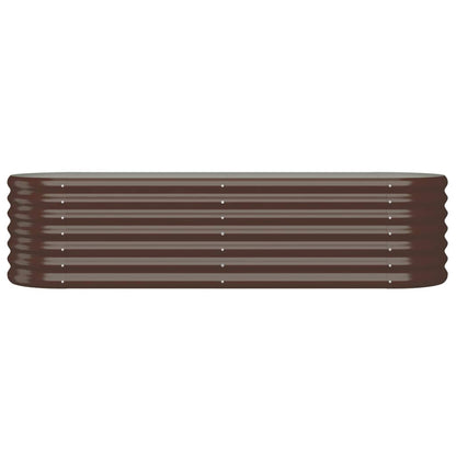 vidaXL Jardinière surélevée en acier galvanisé 152x40x36 cm marron
